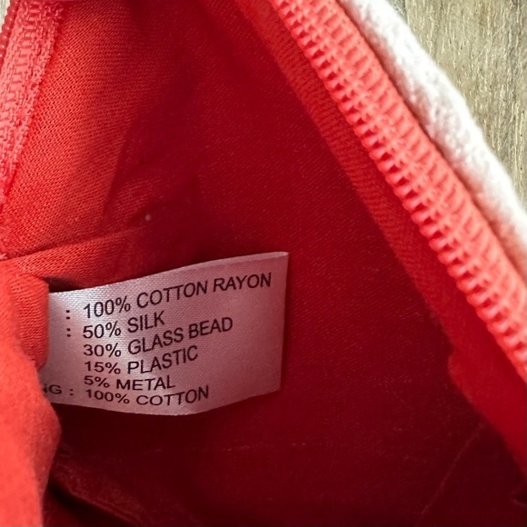 Francesca’s Velvety Initial C Coin Purse Multicolored Embroidered Beaded NWT - Picture 4 of 7